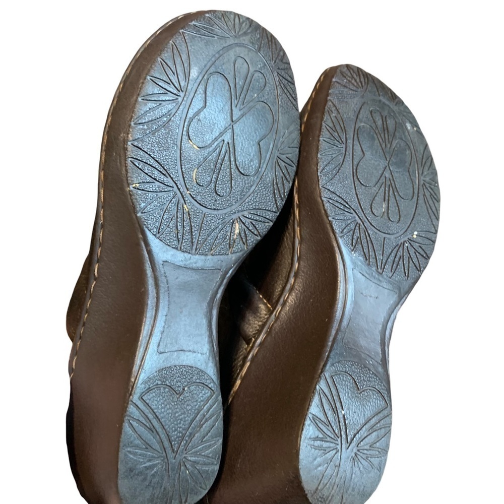 BROWNS Landing Patsy Womens Size 11 Brown Leather Slip On Mules Clogs Shoes - Picture 4 of 6